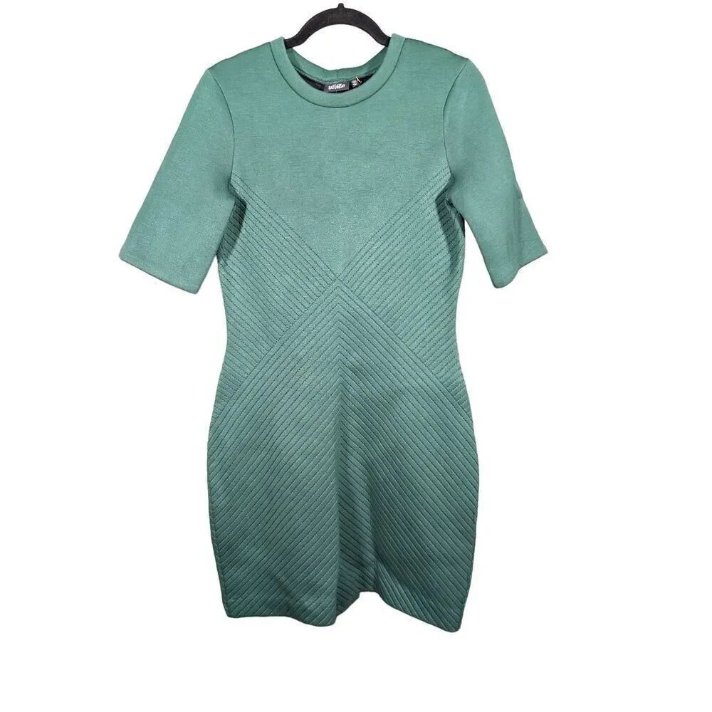 Kate Spade Saturday Neoprene Body Mini Dress Quilted Sponge Pine/Green Women's S